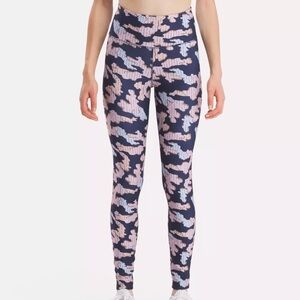 Reebok Pink and Blue Camouflage Leggings